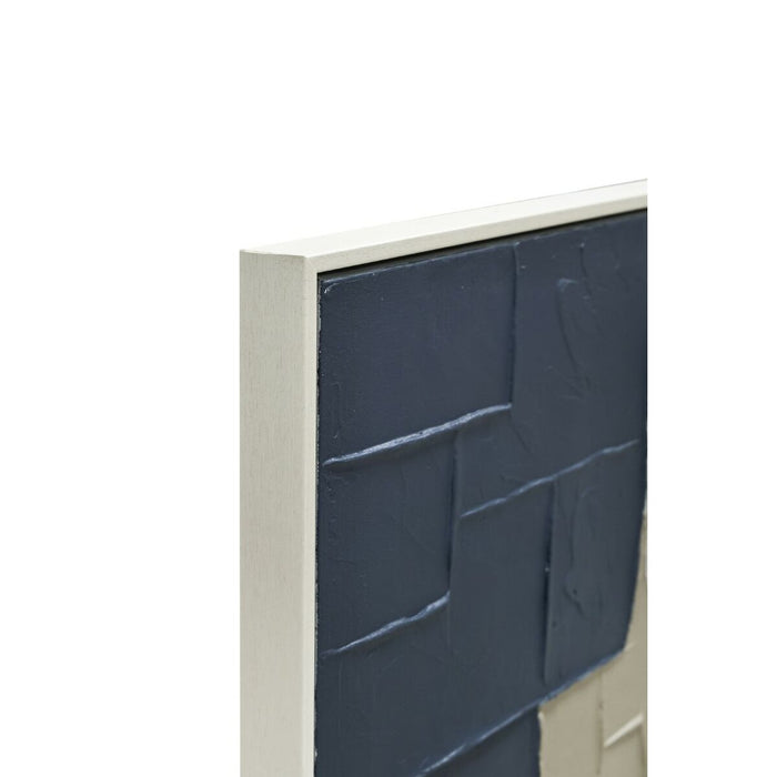 Картина Home ESPRIT Син Бял Абстрактен Град 83 x 4 x 123 cm (2 броя)
