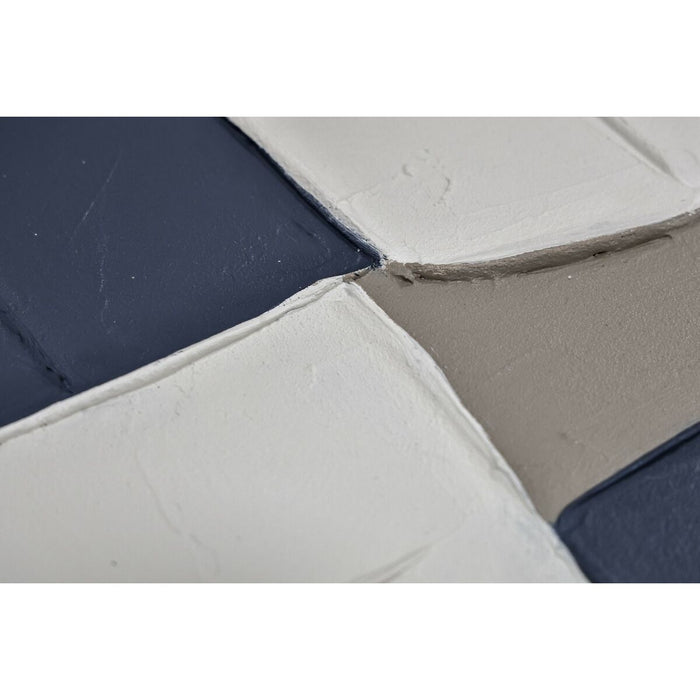 Картина Home ESPRIT Син Бял Абстрактен Град 83 x 4 x 123 cm (2 броя)
