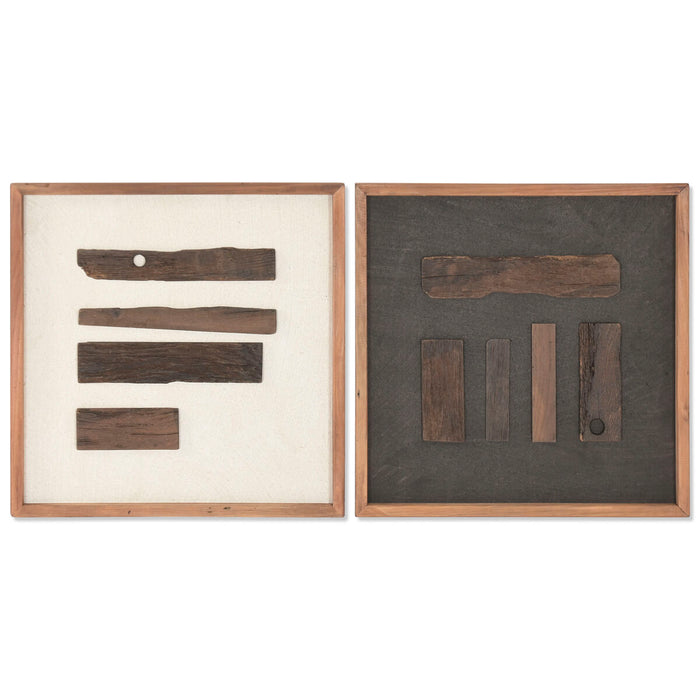Картина Home ESPRIT Бор Рециклирано дърво 52 x 4 x 52 cm