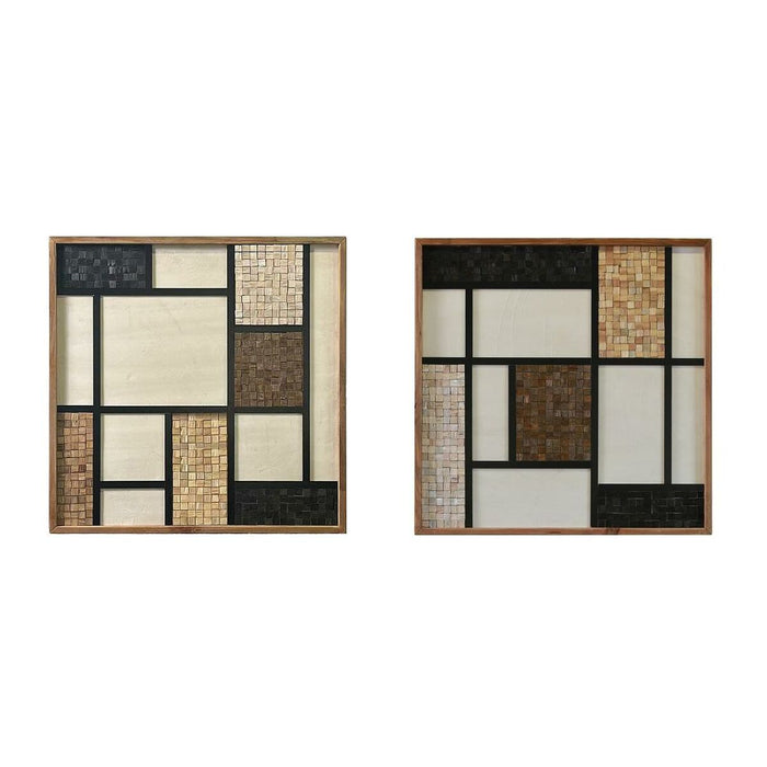 Картина Home ESPRIT Бор Рециклирано дърво 82 x 4 x 82 cm
