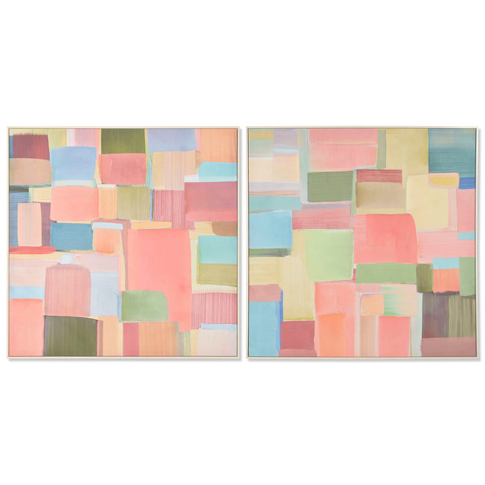Пластно Home ESPRIT Абстрактен Град 102,5 x 3,5 x 102,5 cm (2 броя)