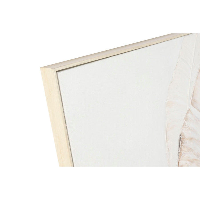 Пластно Home ESPRIT Бял Бежов Листи Скандинавски 102,5 X 5,5 X 152,5 CM