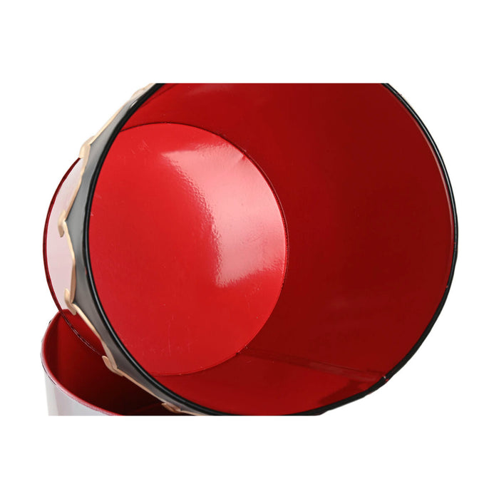 Комплект Коледни Декорации Home ESPRIT Бял Червен Коледа 21 x 21 x 20 cm (2 броя)