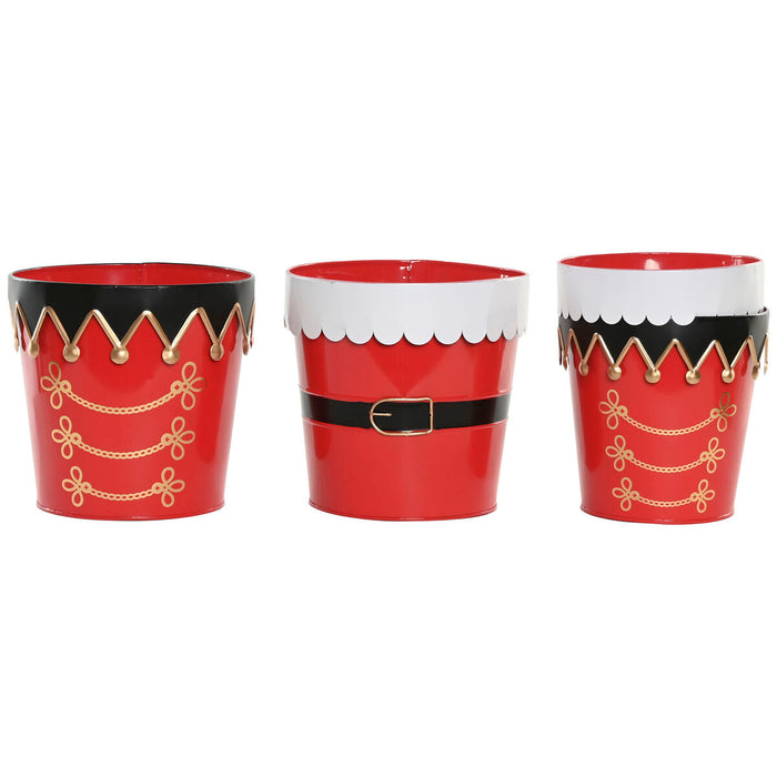 Комплект Коледни Декорации Home ESPRIT Бял Червен Коледа 21 x 21 x 20 cm (2 броя)