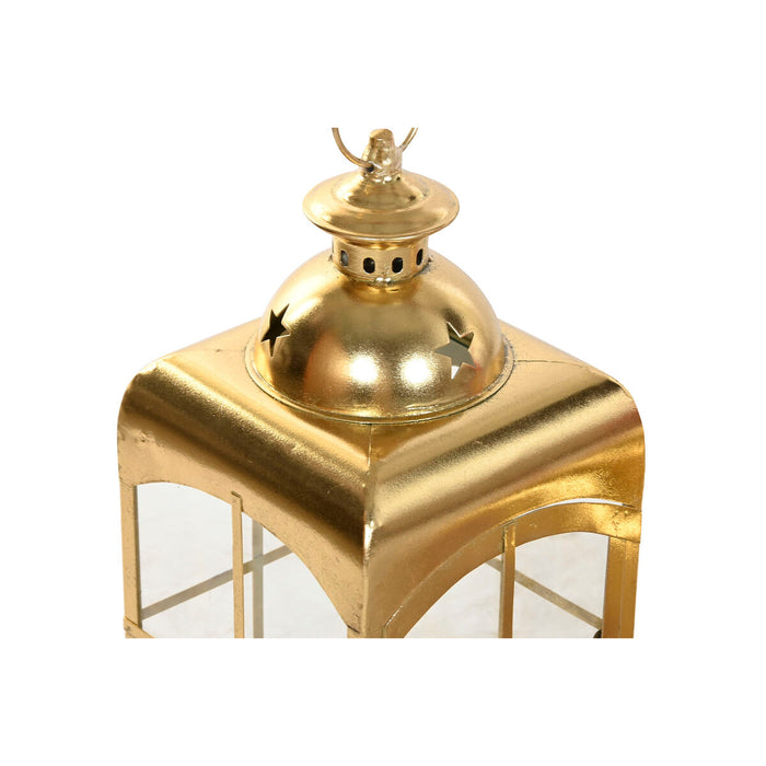Latern Home ESPRIT Червен Златен Метал Кристал 21 x 21 x 63 cm (2 броя)