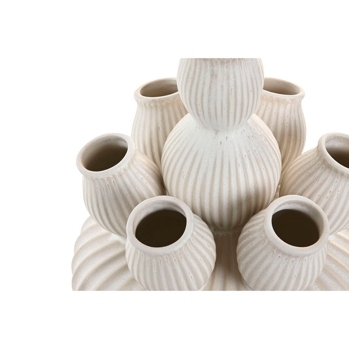 Ваза Home ESPRIT Сметана Керамика Средиземноморско 28 x 28 x 35 cm