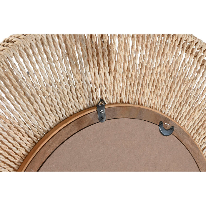 Стенно огледало Home ESPRIT Естествен Cottage 73 x 7 x 73 cm