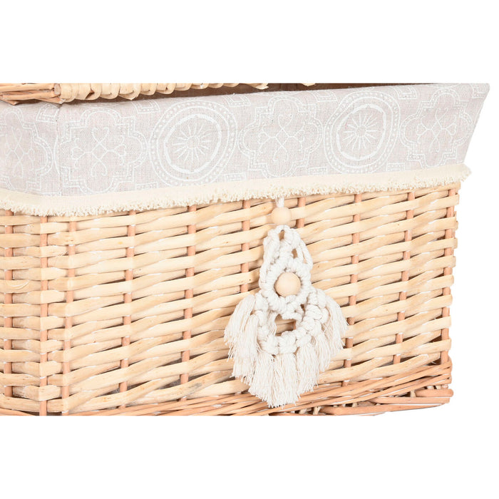 Декоративна кутия Home ESPRIT Естествен плетена ракита Boho (2 Части)