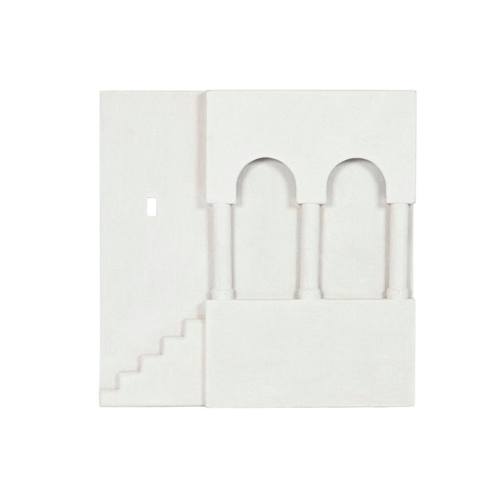 Декорация за стена Home ESPRIT Бял Scandi 80 x 6,5 x 80 cm