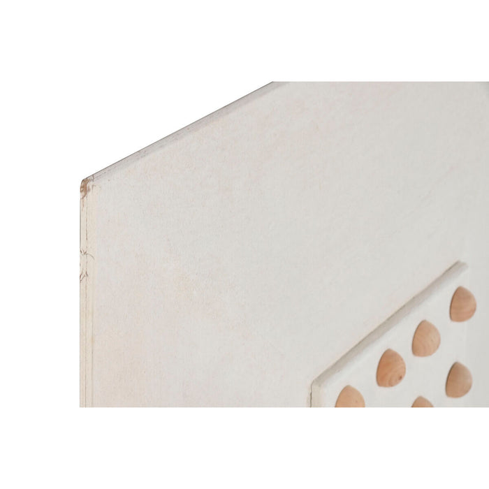 Декорация за стена Home ESPRIT Бял Естествен Scandi Топки 80 x 6 x 80 cm