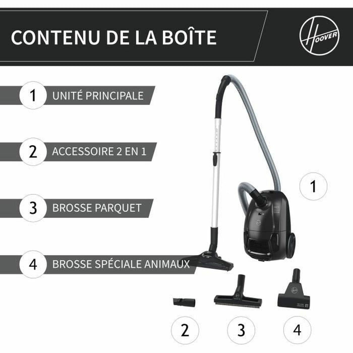 Прахосмукачка Hoover HE120PET 011 Черен Сив 700 W