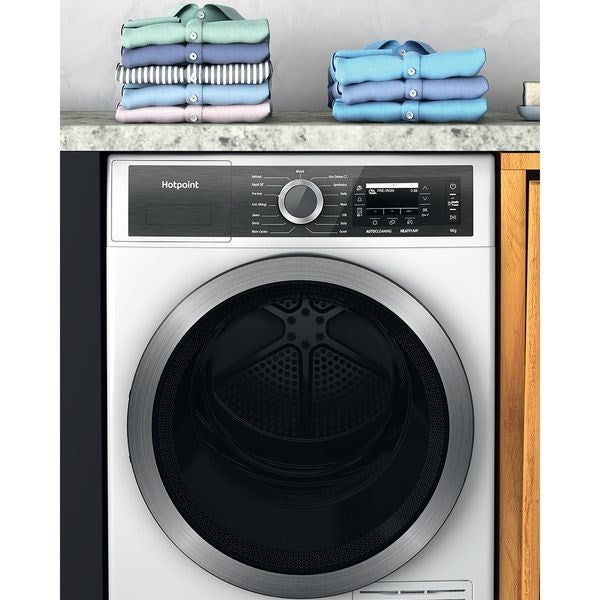 Сушилня Hotpoint H8 D94WB EU Свободностояща Зареждане отпред 9 кг A+++ Бяла