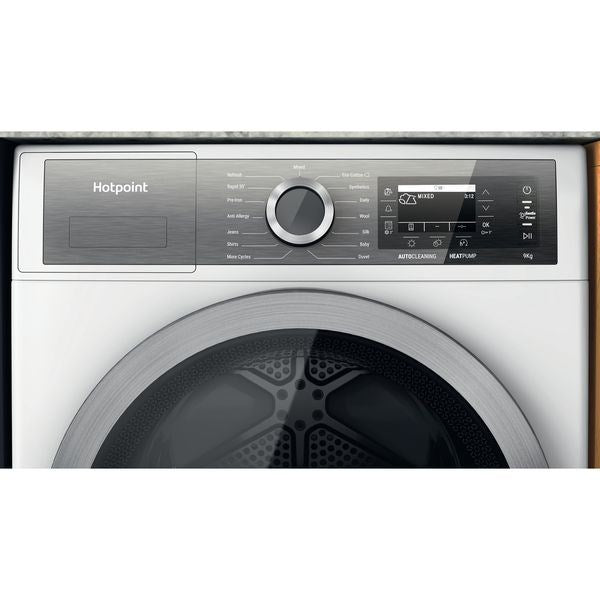 Сушилня Hotpoint H8 D94WB EU Свободностояща Зареждане отпред 9 кг A+++ Бяла