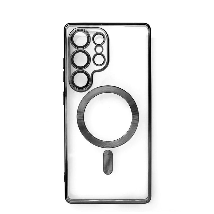 Галваничен калъф с MagSafe поцинкован за iPhone 16e - черен