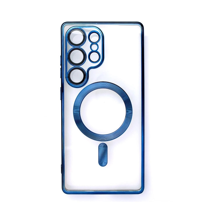 Галваничен калъф с MagSafe за iPhone 16e - син