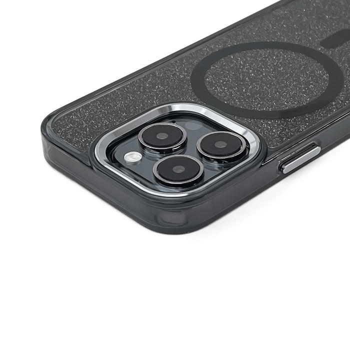 Блестящ калъф с MagSafe за Samsung Galaxy S25 Edge - Черен