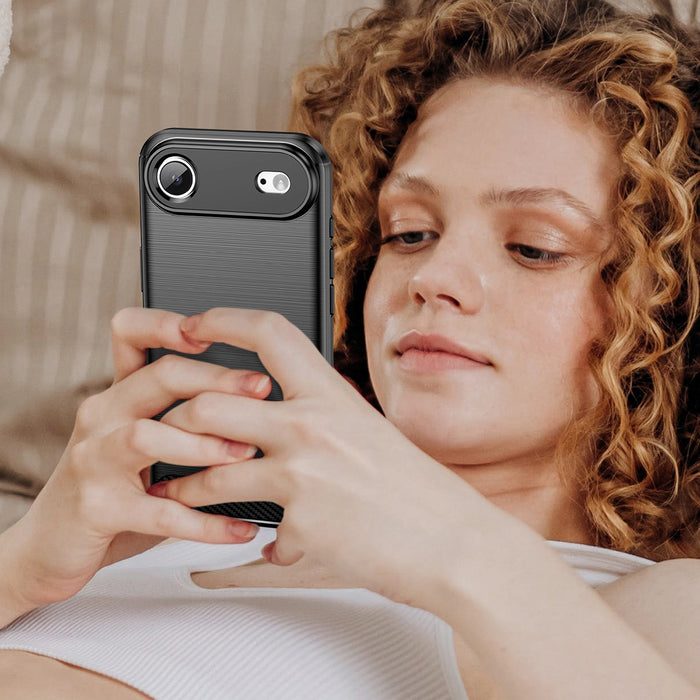 Карбонов кейс за iPhone 17 Air - черен