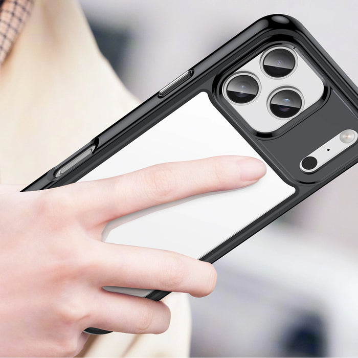 Калъф Outer Space за iPhone 17 Pro Max - черен прозрачен