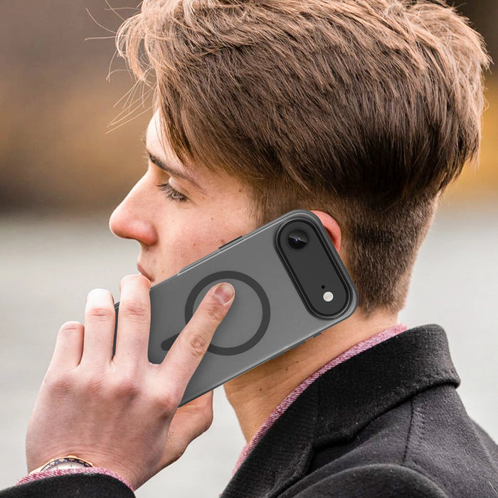 Калъф Air Case с магнитен абразив за iPhone 17, съвместим с MagSafe - черен мат