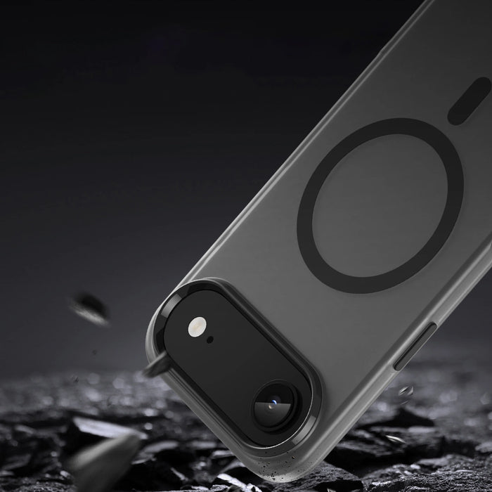 Калъф Air Case с магнитен абразив за iPhone 17, съвместим с MagSafe - черен мат