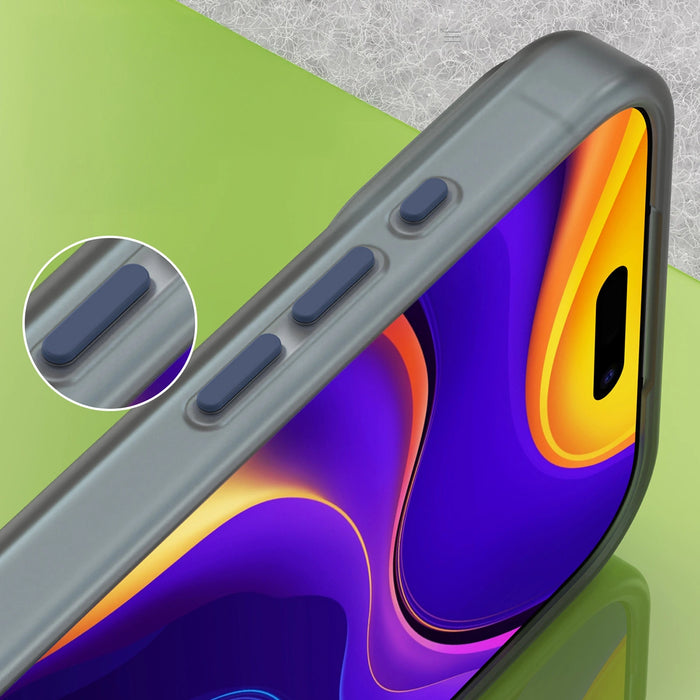 Калъф с магнитен абразив за iPhone 17 Pro, съвместим с MagSafe - матово син