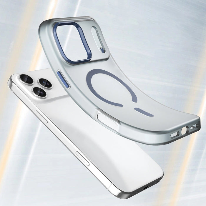 Калъф с магнитен абразив за iPhone 17 Pro Max, съвместим с MagSafe - матово син