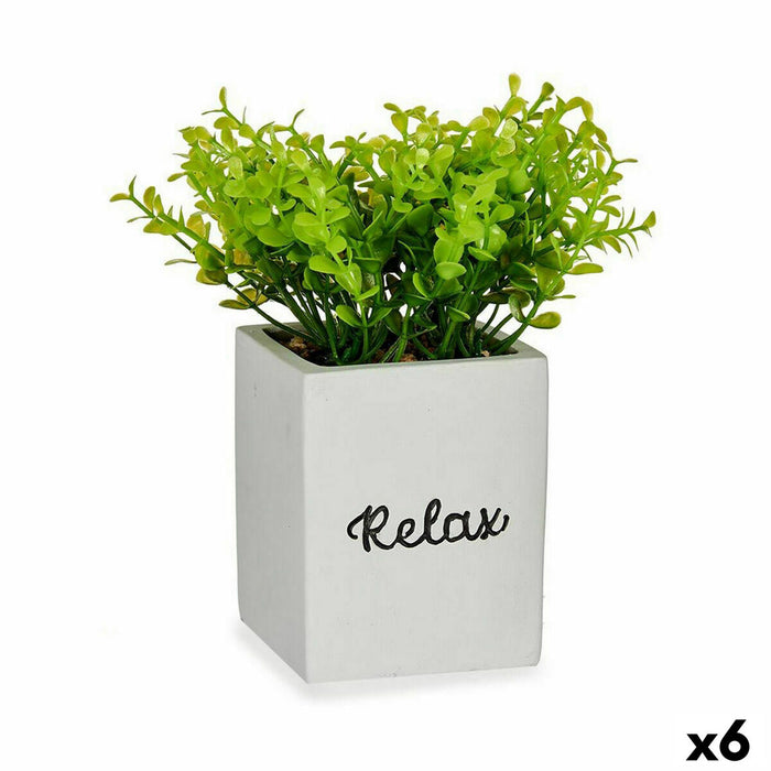 Декоративно Растение Ibergarden HY2-39 HY2-39 Пластмаса Цимент Листи Малка 13 x 18 x 13 cm (6 броя)