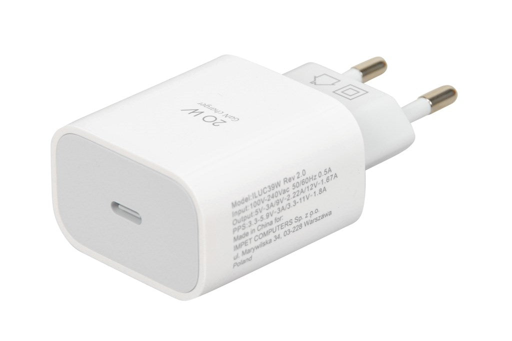 Зарядно за мобилни устройства iBox ILUC39W Универсално бяло AC Бързо зареждане на закрито