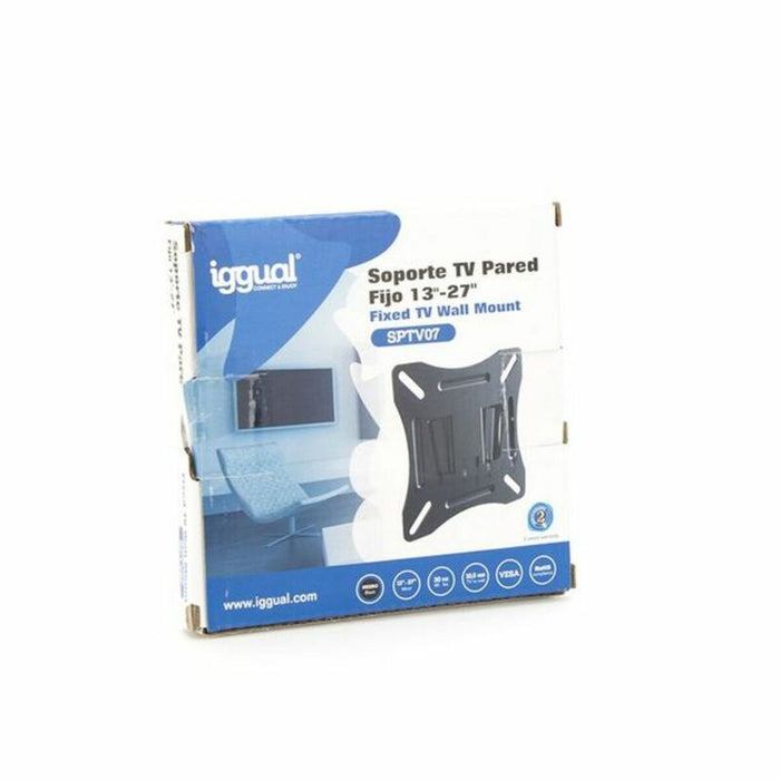 Фиксирана поставка за телевизор iggual SPTV07 IGG314616 13"-27" Черен