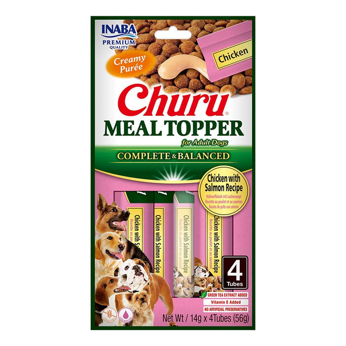 INABA Churu Meal Topper Chicken със сьомга - лакомство за кучета - 4 x 14g