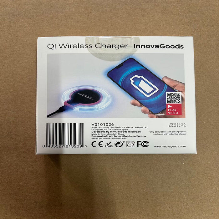 Безжичното Зарядно за Смартфони Qi InnovaGoods