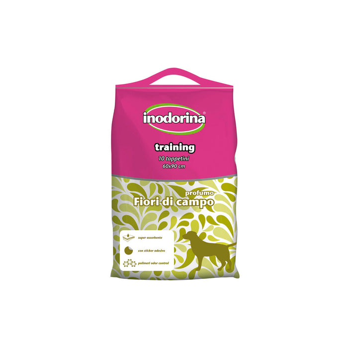 Защитна подложка Inodorina Training Wild Flower 60 x 90 cm Бял Текстил (10 броя)