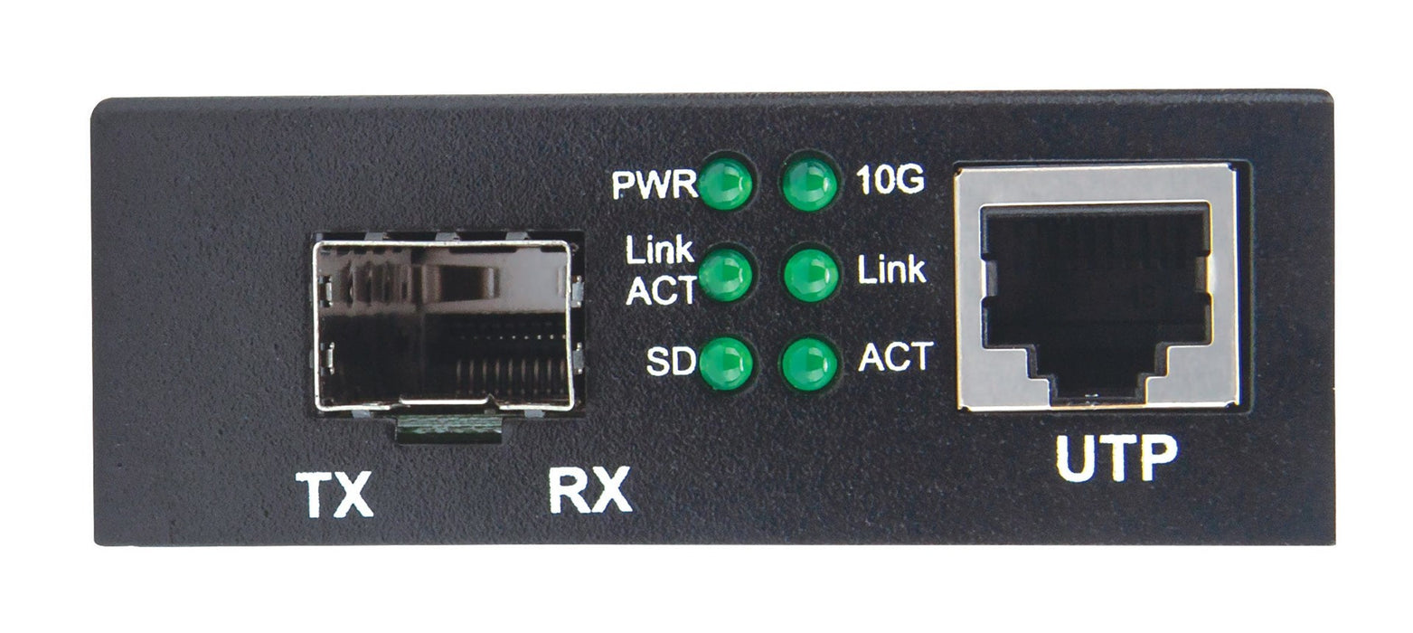 Intellinet 10GBase-T към 10GBase-R медиен конвертор, 1 x 10 GB SFP+ слот, 1 x 10 GB RJ45 порт