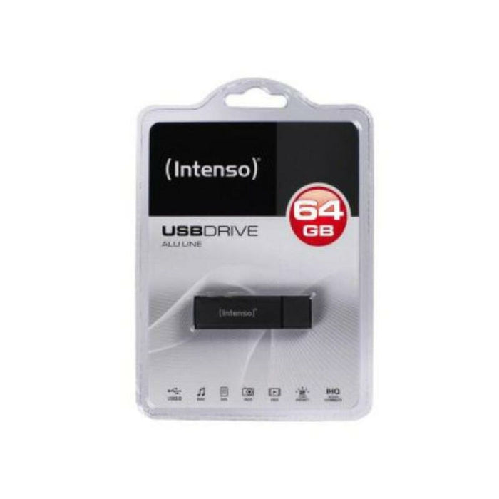 USB и микро USB флашка с памет INTENSO ALU LINE 64 GB Антрацит 64 GB USB стик
