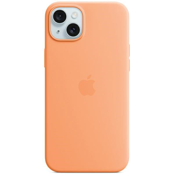Силиконов калъф Apple MagSafe за iPhone 15 Plus 6.7", оранжев