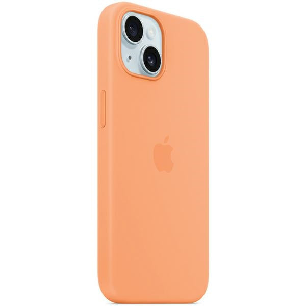 Силиконов калъф Apple MagSafe за iPhone 15 Plus 6.7", оранжев