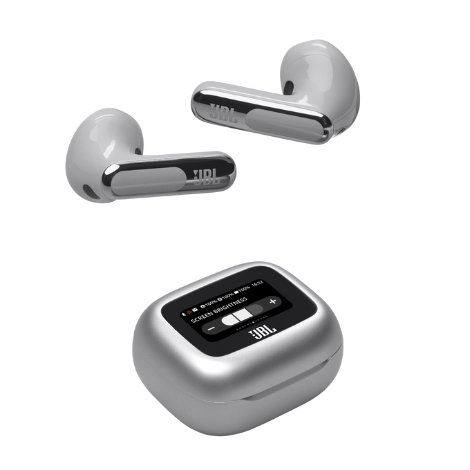 Блутут слушалки-тапи JBL Live Flex 3 - Сребрист
