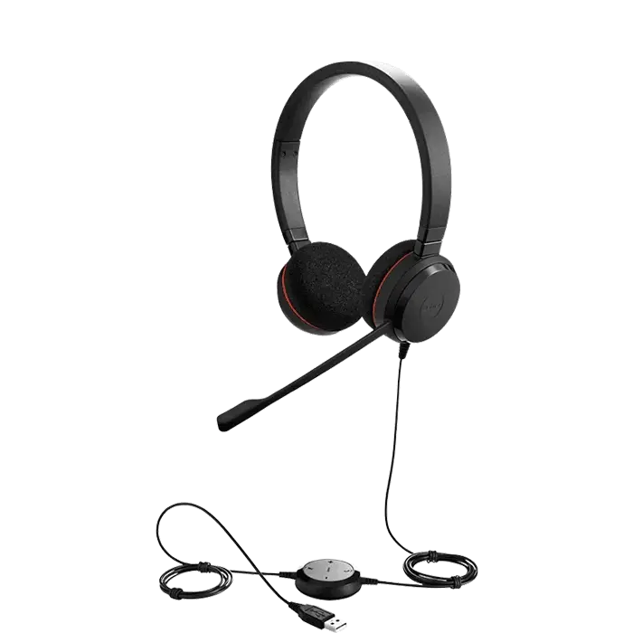 Слушалки с микрофон Jabra Evolve 20 UC Duo USB