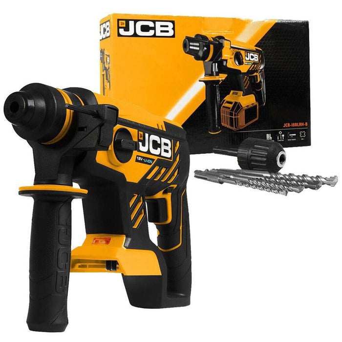 АКУМУЛАТОРЕН БЕЗЧЕТКОВ ПЕРФОРАТОР JCB 18BLRH-B-E 18 V, 1.70 J, SDS PLUS, БЕЗ БАТЕРИЯ И ЗАРЯДНО