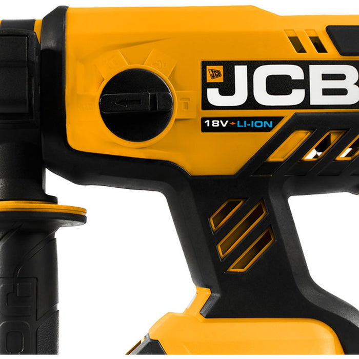 АКУМУЛАТОРЕН БЕЗЧЕТКОВ ПЕРФОРАТОР JCB 18BLRH-B-E 18 V, 1.70 J, SDS PLUS, БЕЗ БАТЕРИЯ И ЗАРЯДНО