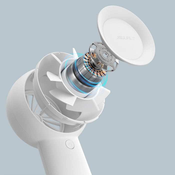 Ръчен вентилатор Jisulife Life5 Plus 4000 mAh преносим USB вентилатор - бял