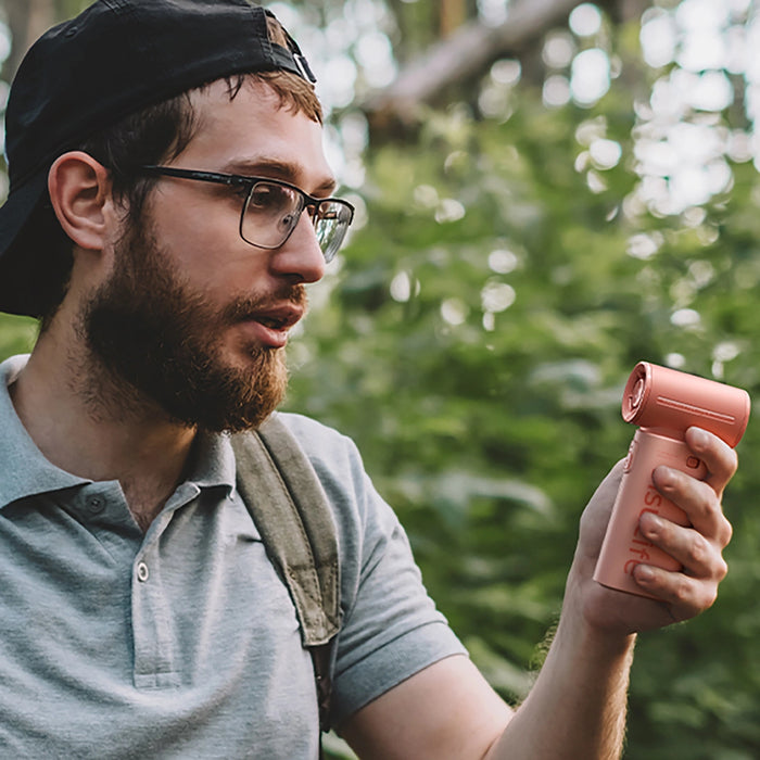 Ръчен вентилатор Jisulife Life9 5000mAh преносим USB вентилатор - розов