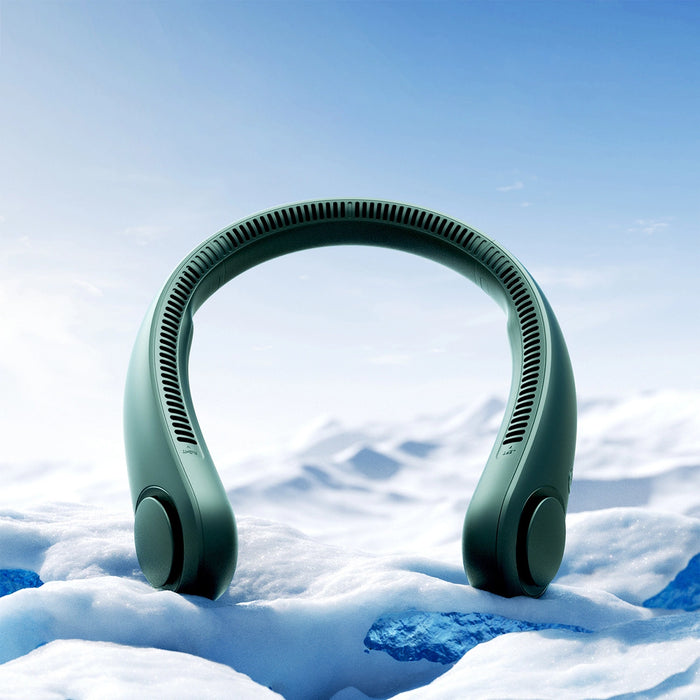 Вентилатор за врата Jisulife Преносим вентилатор за врата с USB Life3 - зелен