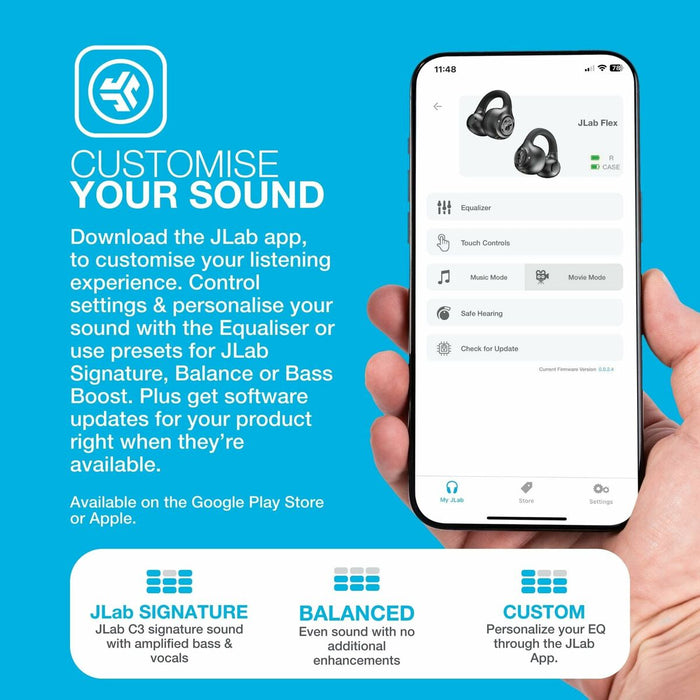 Безжични Слушалки с Кутия за Зареждане JLab IEUEBJBOPSPRTRBLK82 Черен