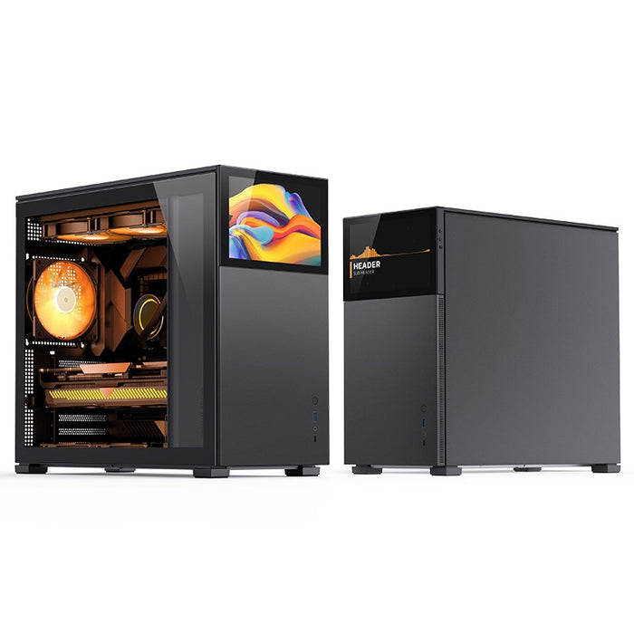 Кутия Jonsbo D41 Screen TG, mATX, Черна