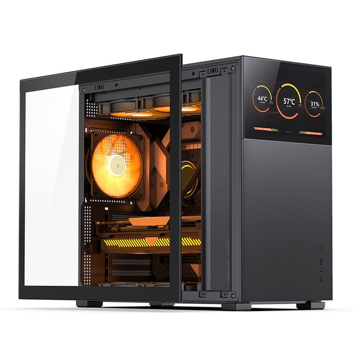 Кутия Jonsbo D41 Screen TG, mATX, Черна