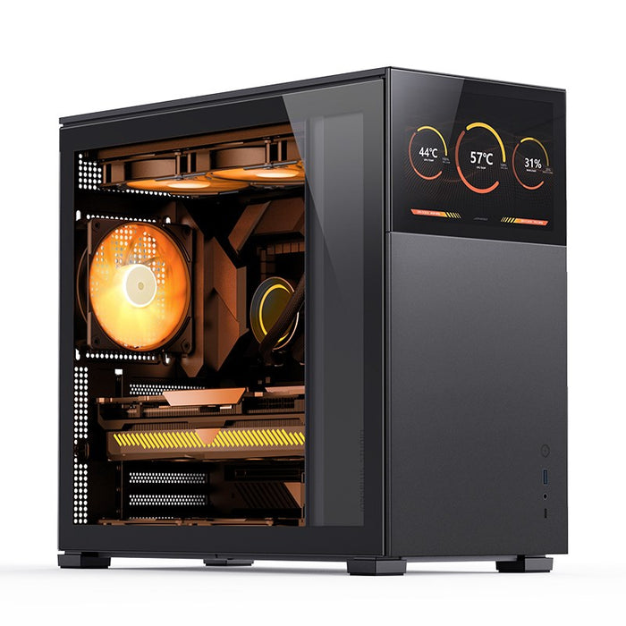 Кутия Jonsbo D41 Screen TG, mATX, Черна