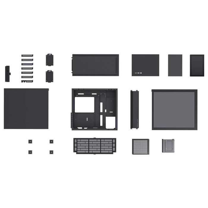 Кутия Jonsbo D41 Screen TG, mATX, Черна