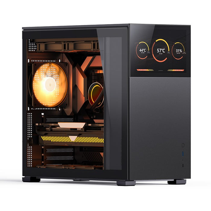 Кутия Jonsbo D41 Screen TG, mATX, Черна
