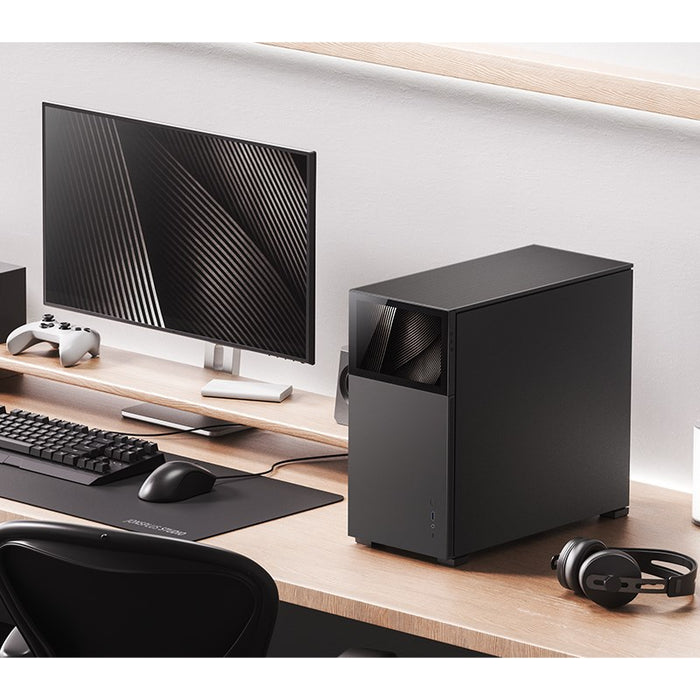 Кутия Jonsbo D41 Screen TG, mATX, Черна